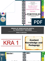 E-Portfolio: Results-Based Performance Management System (RPMS)