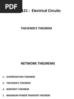 CSE 121: Electrical Circuits: Thevenin'S Theorem