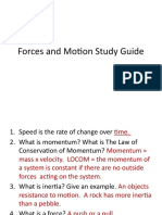 Forces and Motion Study Guide