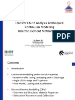 DR Dusan Ilic BE MECH PHD MIEAust Transfer Chute Analysis Techniques Including Continuum Modelling and The Discrete Element Method DEM