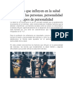 Factores Que Influyen en La Salud Mental de Las Personas