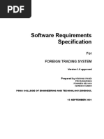 Software Requirements Specification: For Foreign Trading System