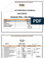 Semester Plan Grade 10 (Aim High)