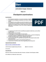 Year 9 Checkpoint Exam Revision Guide Science