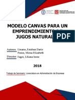 Modelo Canvas para Un Emprendimiento de Jugos Naturales