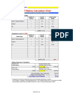 FL-IPKIT Battery Calculation Chart: Regulated Load in Standby