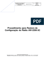 Procedimento para Restore de Configuração Do Rádio AW-2200-3C - REV.00