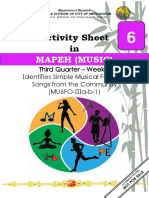 Activity Sheet In: Mapeh (Music)