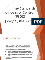 Philippine Standards On Quality Control (PSQC) (PSQC1, PSA 220)