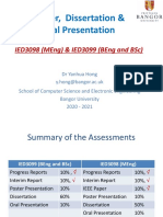 Poster, Dissertation and Oral Presentation