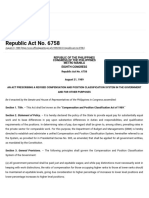 RA No. 6758 - Compensation and Classification Act of 1989