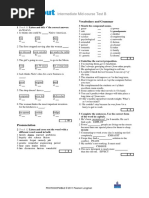 Intermediate Mid-Course Test B: Listening Vocabulary and Grammar