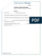 Properties of Waves Worksheet