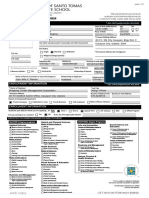 University of Santo Tomas The Graduate School: Application Form