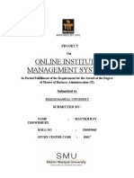 Institute Management System Report