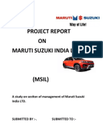 A Study On Section of Management of Maruti Suzuki India LTD