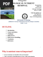 Biological Nutrient Removal: Sneha G K 4SU17CV039 VIII Sem, Civil Engg SDM I T, Ujire