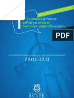 1st International Conference On Foreign Language Teaching and Applied Linguistics (Sarajevo, 5-7 May 2011)