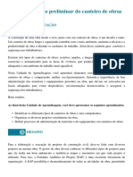 2 - Gestão Preliminar Do Canteiro de Obras