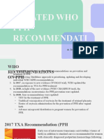 Updated WHO PPH Recommendations