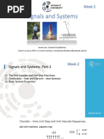 Signals and Systems: Week 2