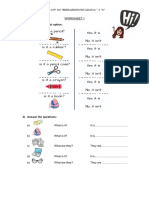 1) Choose The Correct Option:: Worksheet 1