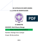 Formas Farmaceuticas - Agenda de Trabajo - Rodrigo Vera Carbajal