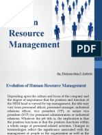 Human Resource Management: By: Tholyma May P. Embatic