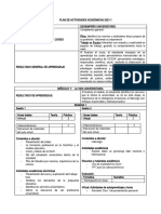 Plan de Actividades - HUM-002 DESEMPEÑO UNIVERSITARIO