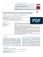 Brief Psychological Interventions For Borderline Personality Disorder. A Systematic Review and Meta-Analysis of Randomised Controlled Trials