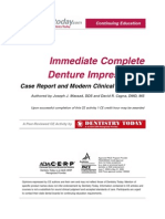 Immediate Complete Denture Impressions