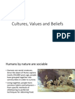 Culture Values and Beliefs