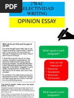 2º Bac Opinion Essay