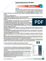 Window 7: A Guide To Computer Fundamentals, MS Office