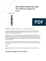 Configure Profile Synchronization by Using SharePoint Active Directory Import in SharePoint Server