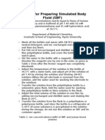 Protocol For Preparing Simulated Body Fluid (SBF)