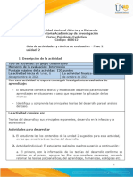 Guía de Actividades y Rúbrica de Evaluación - Unidad 2 - Fase 2 - Desarrollo Infancia y Adolescencia