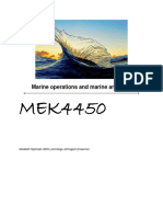 Offshore Installations Marine Operations and Marine Analysis