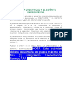 Taller LA CREATIVIDAD Y EL ESPÍRITU EMPRENDEDOR