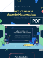 Pizarra Introducción A La Clase de Matemáticas Educación Presentación