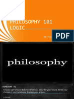 Philosophy 101 Logic: Mr. Timothy Philip Mallari