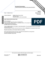 Cambridge International Examinations Cambridge International General Certificate of Secondary Education