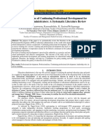 The Needfulness of Continuing Professional Development For Education Administrators: A Systematic Literature Review