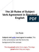 The 20 Rules of Subject Verb Agreement