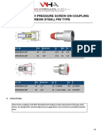 85 Series, High Pressure Screw-On Coupling (Carbon Steel) Pin Type