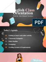 English Orientation: Class