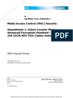 Media Access Control (MAC) Security Amendment 1: Galois Counter Mode - Advanced Encryption Standard - 256 (GCM-AES-256) Cipher Suite