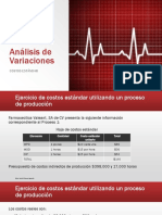 Ejercicio de Análisis de Variaciones de Costos Estándar