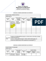 Reading Program Crao-Individual Learning Monitoring Plan