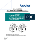 Parts Reference List: Model: DCP-L8410CDW MFC-L8610CDW/L8690CDW MFC-L8900CDW/L9570CDW MFC-L9577CDW